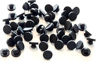Pack of 25 Push-in Rubber Bumper Feet Tight Grip Stem Stoppers/Hole Plugs - 9/16