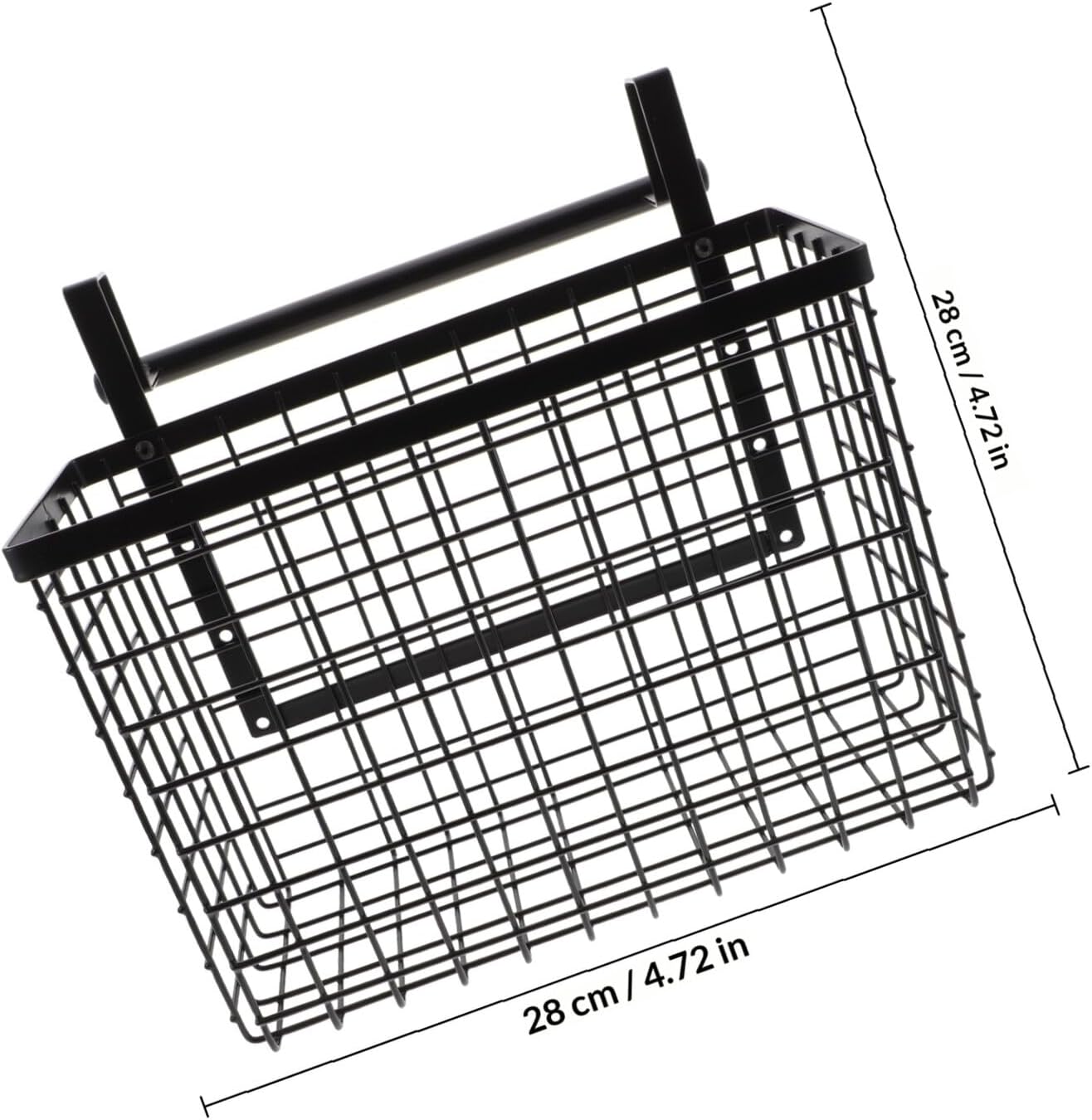 SUPVOX Kitchen Hanging Wire Basket Cabinet Door Organizer, Metal Vegetable Holder Storage Rack with Wire Mesh, Multi-function Household Hanging Basket for Kitchen Pantry and Seasoning