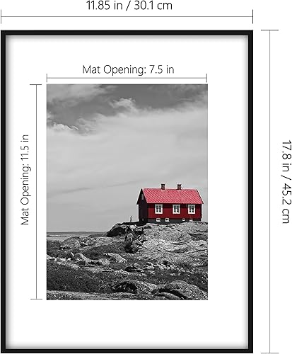Miniatura 2 de PEALSN - Juego de 6 portarretratos de 11 x 17 pulgadas para fotos de 8 x 12 pulgadas con paspartú11 x 17 pulgadas sin paspartú, montaje en pared,
