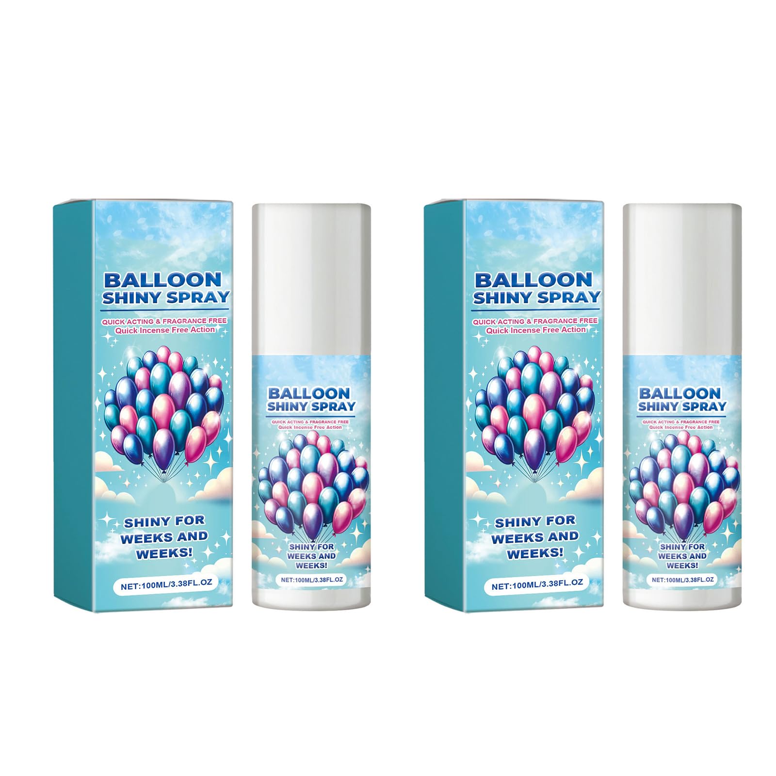 Buxuaaaa 2 Bottles Spray Antied Fading Enhances Gloss Oxidation 100Ml Balloon Liquid For Birthday Parties Decors Balloon Brighteners