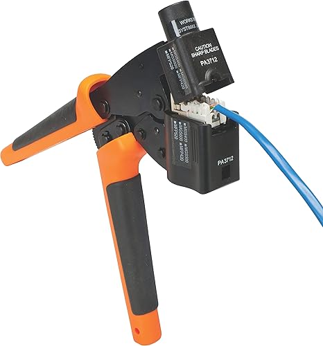 Miniatura 5 de Paladin Tools PA8111 - Terminador de conector  Herramienta de terminación de conector CAT5E RJ45 de grado profesional  Serie Hubbell HXJ (compatible