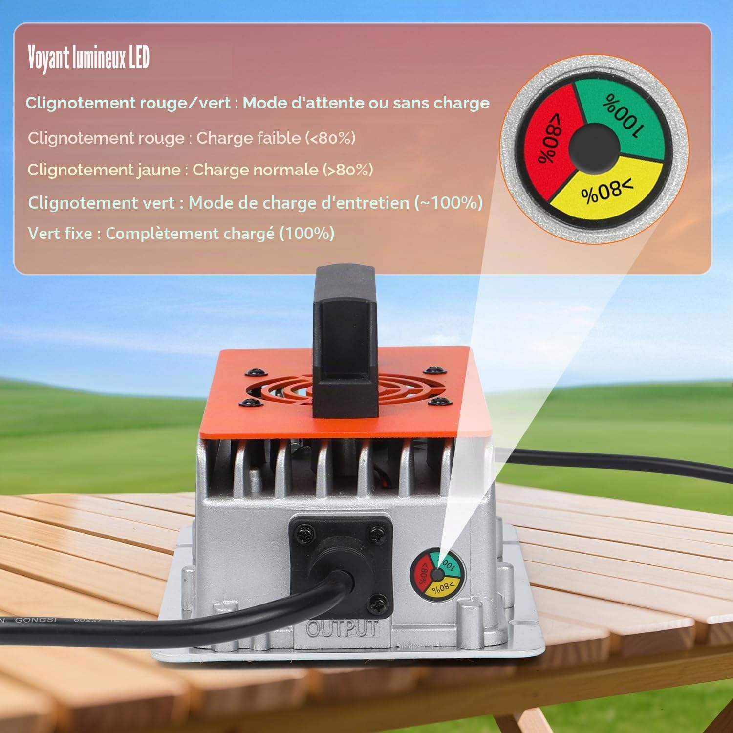 CMTOOL Chargeur de batterie de chariot de golf 36 V 18 A pour voiturettes de golf EZGO TXT avec prise de type D, chargeur de batterie automatique intelligent 36 V 18 A au plomb étanche IP67