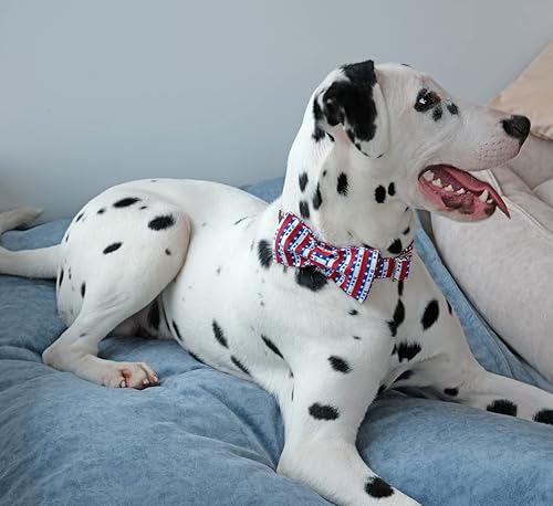 Miniatura 5 de ARING PET Collar de perro con bandera estadounidense, collar patriótico de verano de Estados Unidos, collar ajustable para perro del 4 de julio,