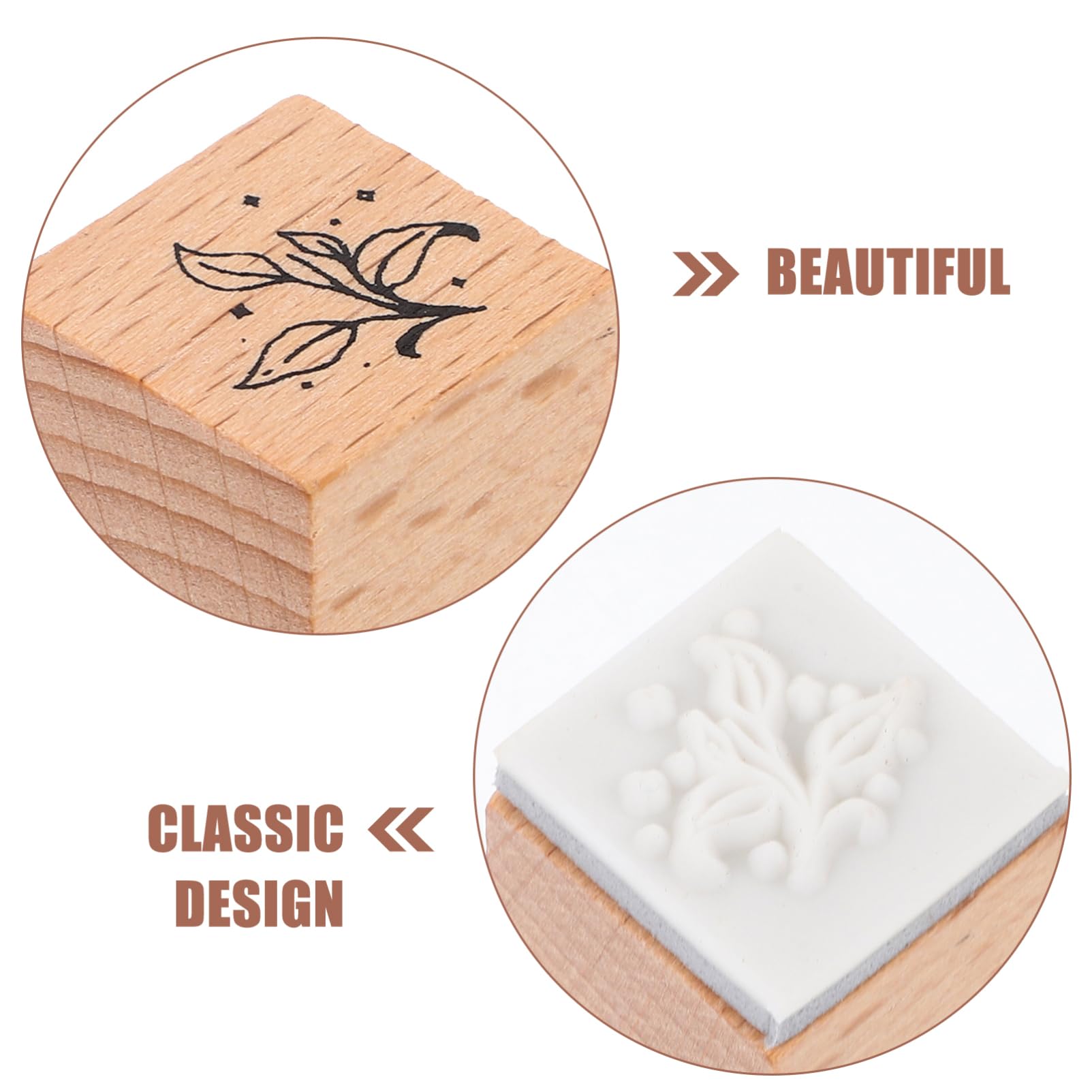ARTIBETTER 4 Ensembles Pour Enfants Timbres Pour Enfants Tamponneurs D'enfant Artisanat Nom Timbres Personnalisés Salutation En Bois Chocolate 16 Pièces * 4