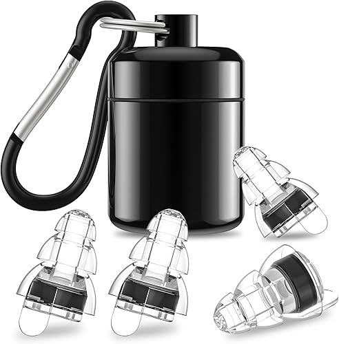 Miniatura 7 de Tapones para los oídos de concierto de alta fidelidad, tapones para los oídos reutilizables para músicos, reducción de ruido de 24 dB para