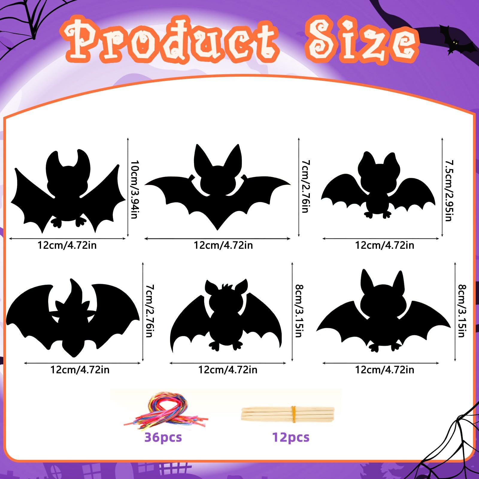 JULMELON 36Pcs Halloween Crafts - Image 2