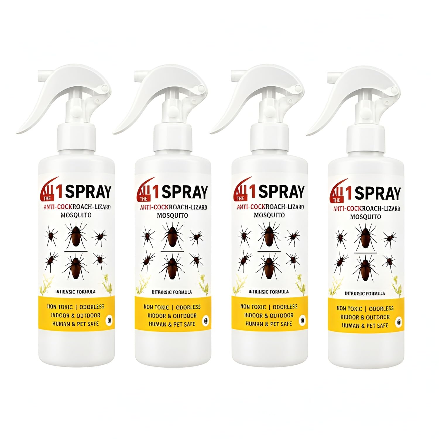 All in One Pest Repellent Spray Each 200ml, Pack of 4 | Natural Non-Toxic Formula | Effective for Ants, Cockroach, Lizard, Rat, Mosquito | Pest control spray for home & Kitchen, Garden-image-48