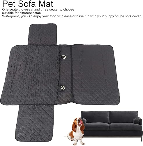 Miniatura 4 de Funda protectora de sofá para mascotas, tamaño biplaza, impermeable, protector de muebles para perros y gatos, funda de sofá suave para sala de