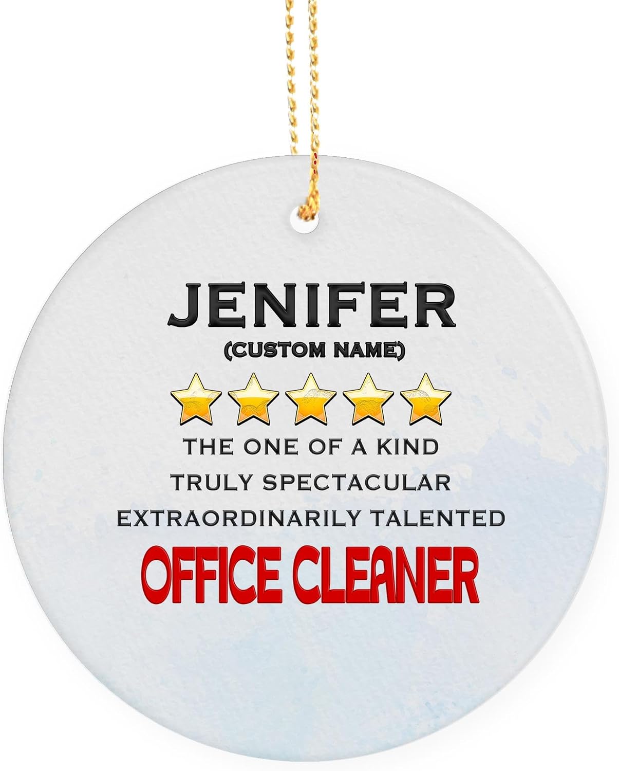 Christmas Ornament Gift for Office Cleaner Appreciation Gift Ornament, Birthday, Retirement Office Cleaner Gift, Coworker, Friends Keepsake Christmas Ornaments