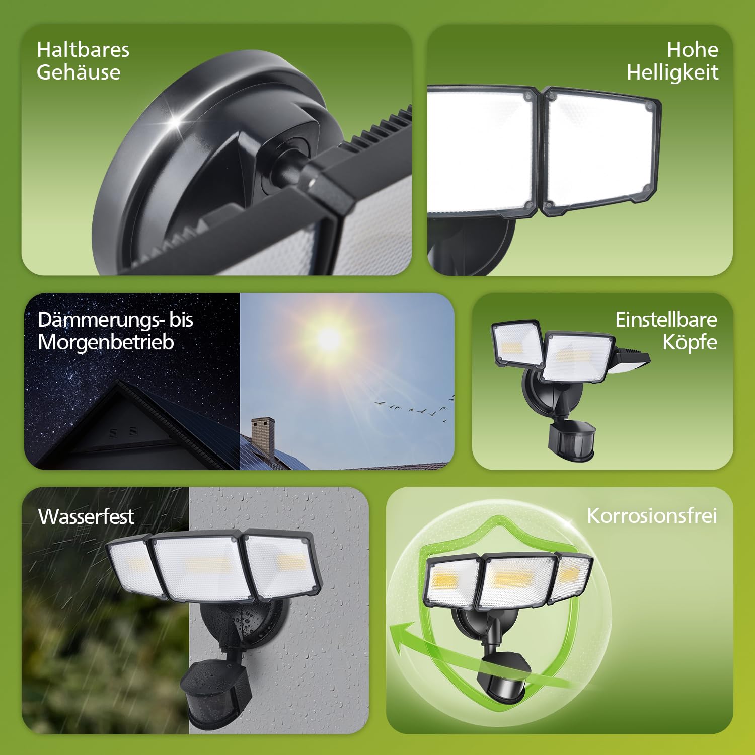 Philips LED Strahler 24W 3500LM 5000K Tageslicht mit Bewegungsmelder Dämmerungssensor Aluminium Fluter wasserdicht