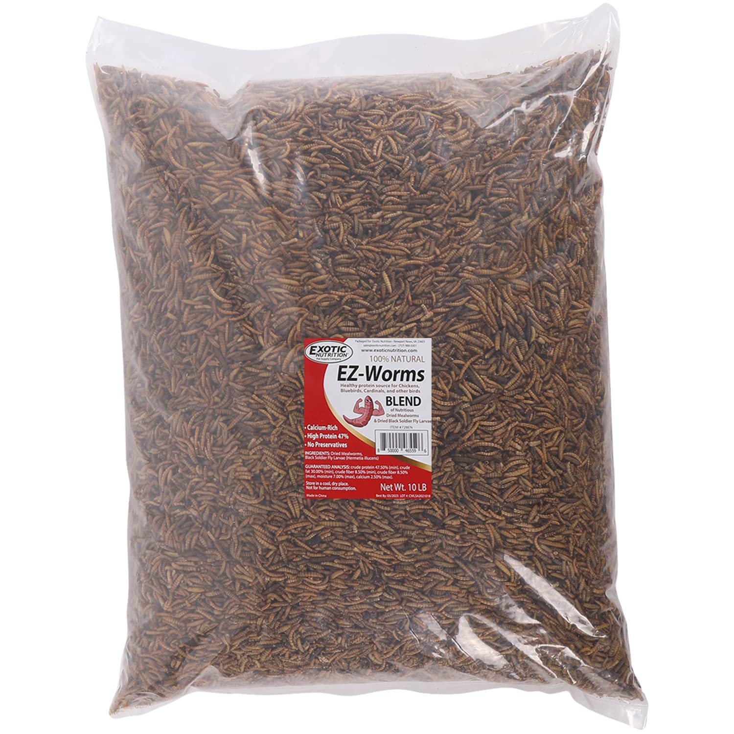 Larvas De Mosca Soldado Negra Deshidratadas - Alimento Para Peces, 1 Kg