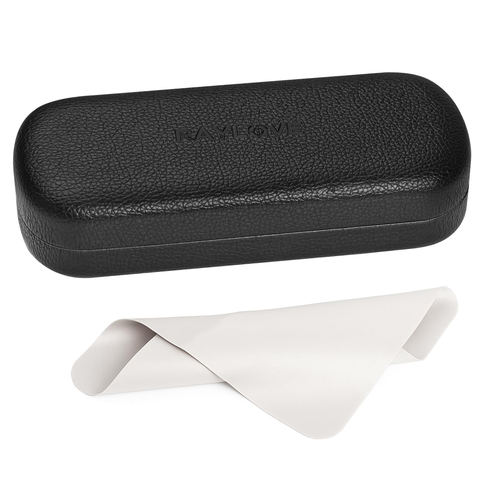 Glasses Case Hard Shell Eyeglass Case with Cleaning Cloth, PU Leather Protective Eye Glass Cases Fits Most Sunglasses-image-42