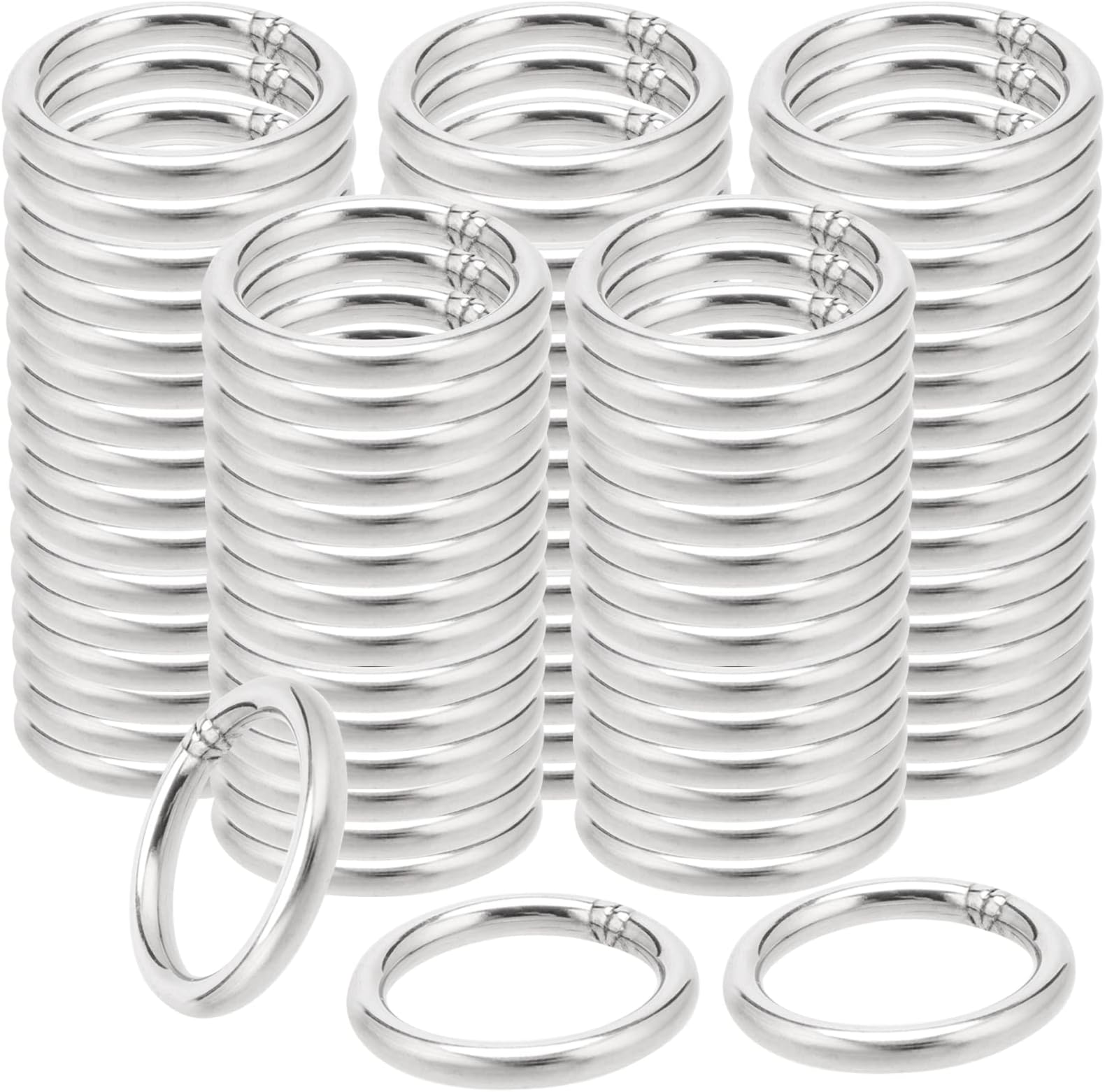 Amazon.com: KOHAND 200 PCS 1 Inch Metal O Rings, 304 Stainless Steel ...