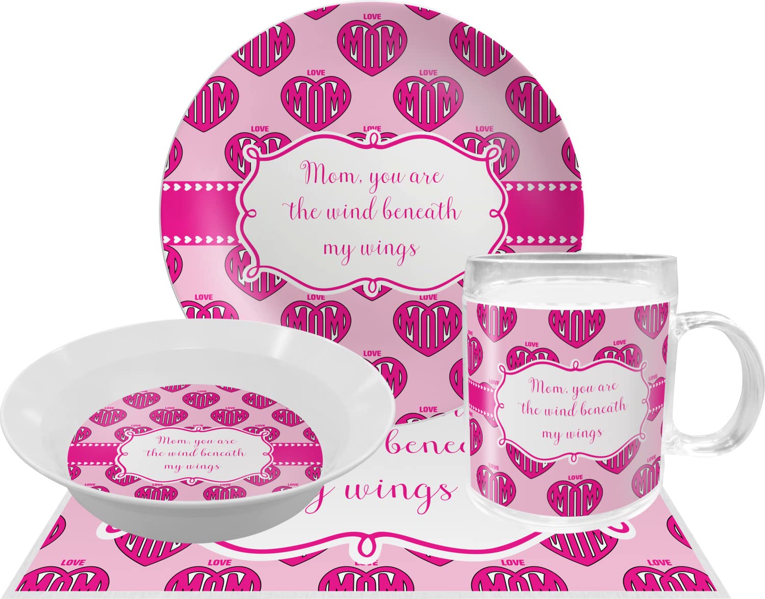 Personalized Love You Mom Melamine Bowl - 12 oz