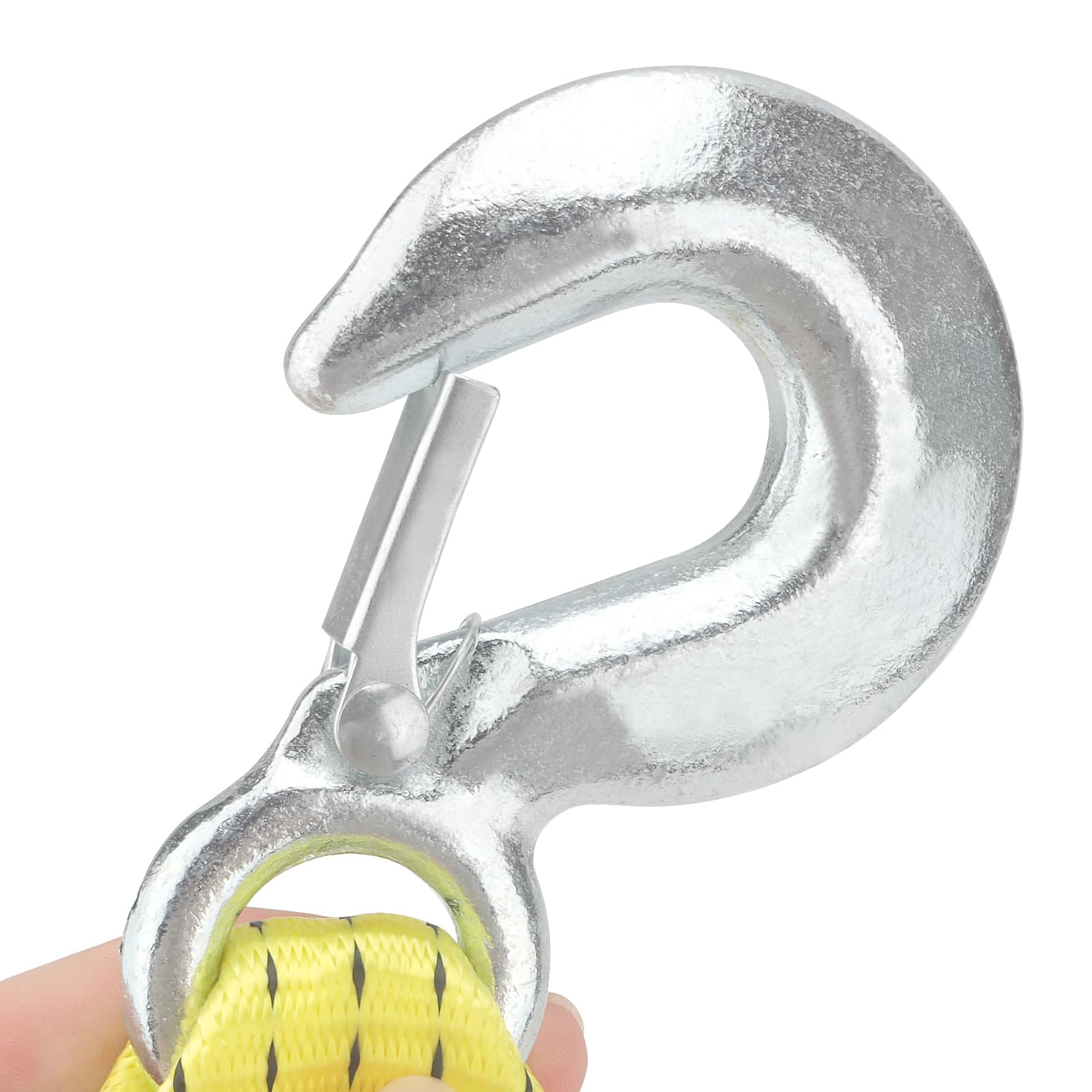 SHEUTSAN Abschleppseil mit Haken, 5 cm x 6 m, 500 kg, Abschleppkabel, Abschleppgurt für Fahrzeug-Recovery, Schleppen, Fixierung von Ladung, Gelb, 2 Stück
