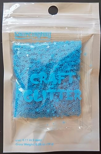 Miniatura 10 de Brillantina de estrellas pequeñas que brillan en la oscuridad, lentejuelas luminosas en forma de estrella rosa de 0.118 in para arte de uñas,