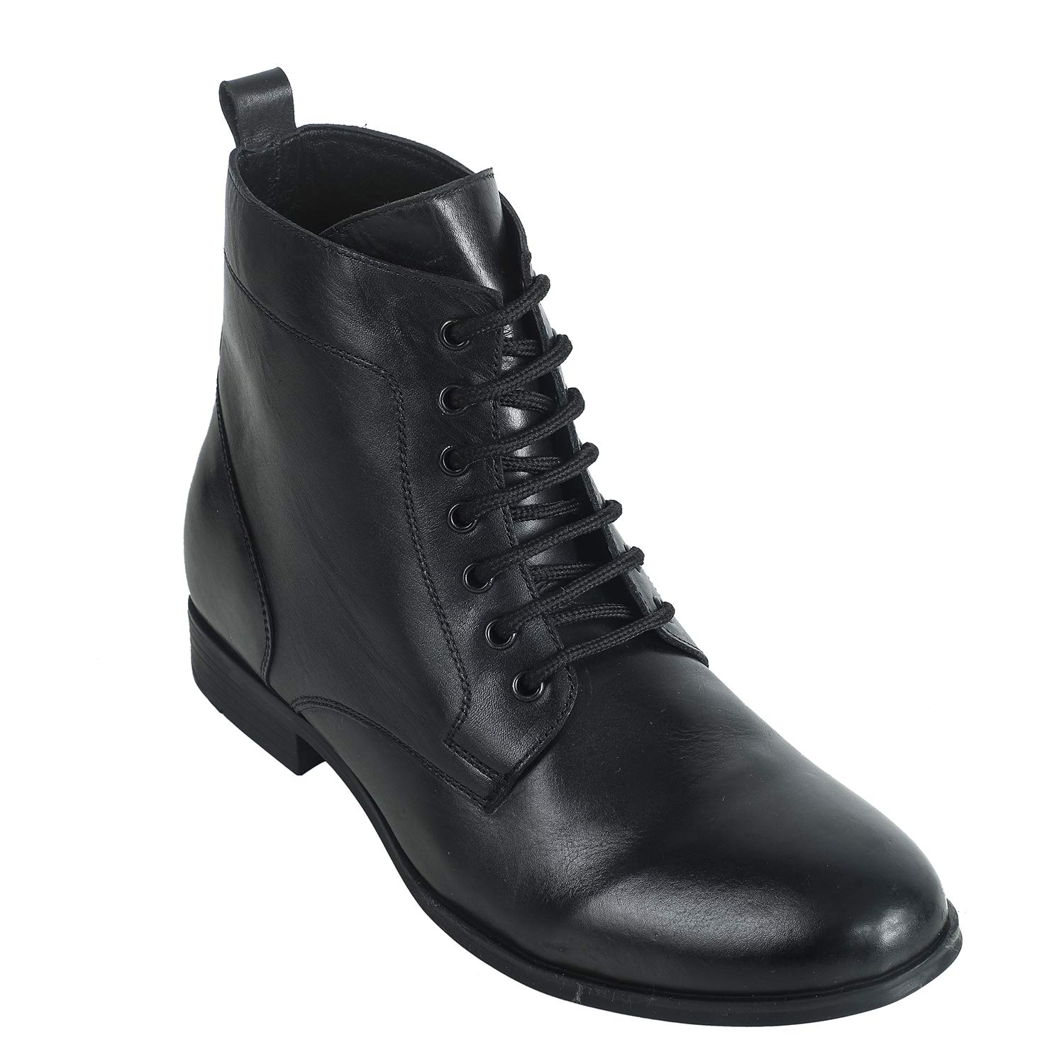 Celby Black Leather Boots for Men with Laces and (numeric_7_point_5) (B08XW8KNRM) Amazon Price History, Amazon Price Tracker