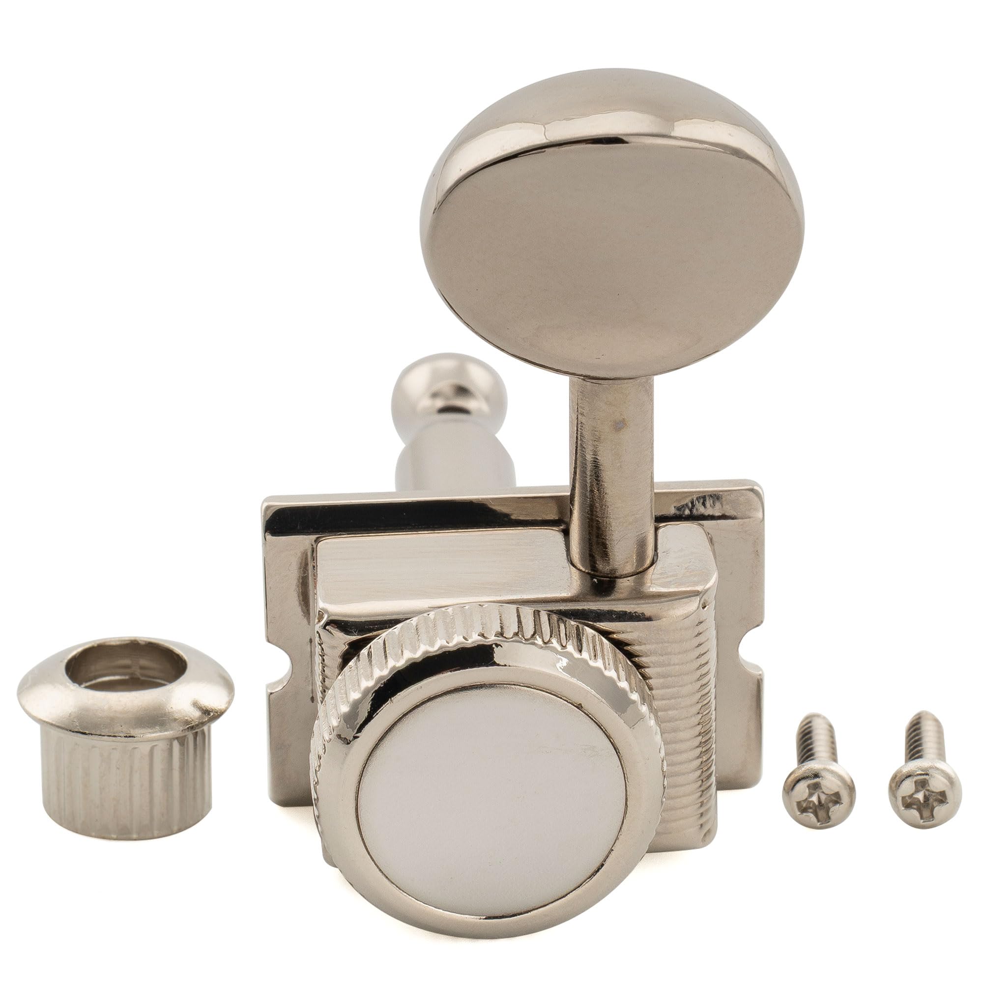 Musiclily Pro R18T-13 Mancino L6 Staggered Meccaniche Autobloccanti Nickel | Semi-Sigillato, Paletta Ovale Vintage , per Chitarra Elettrica Acustica