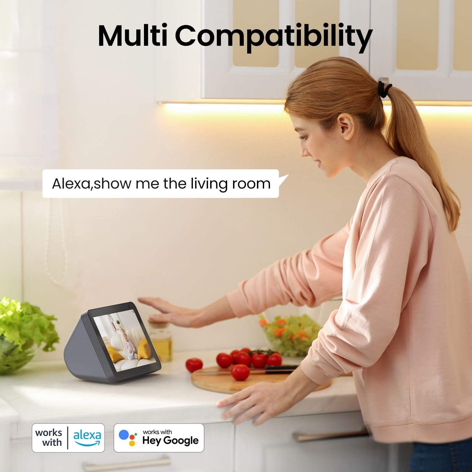Cinnado Camara Vigilancia WiFi Interior - 2K Cámara Perros y Bebe con Seguimiento de Movimiento, Camaras Domicilio WiFi IP 360°, Visión Nocturna, 24/7 Grabación, Compatible con Alexa — view 9