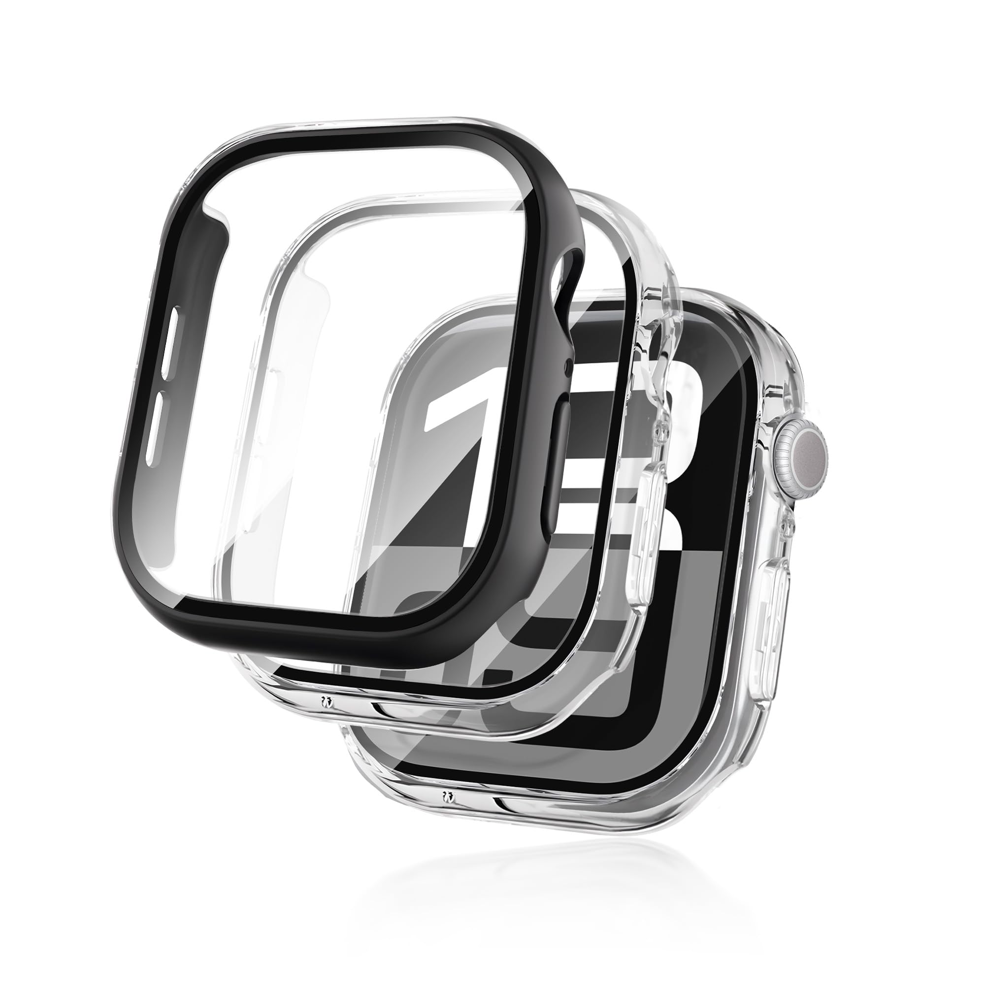 Seltureone 2 Pack Watch Case with Screen Protector Compatible with Apple Watch Series 11/10 42mm