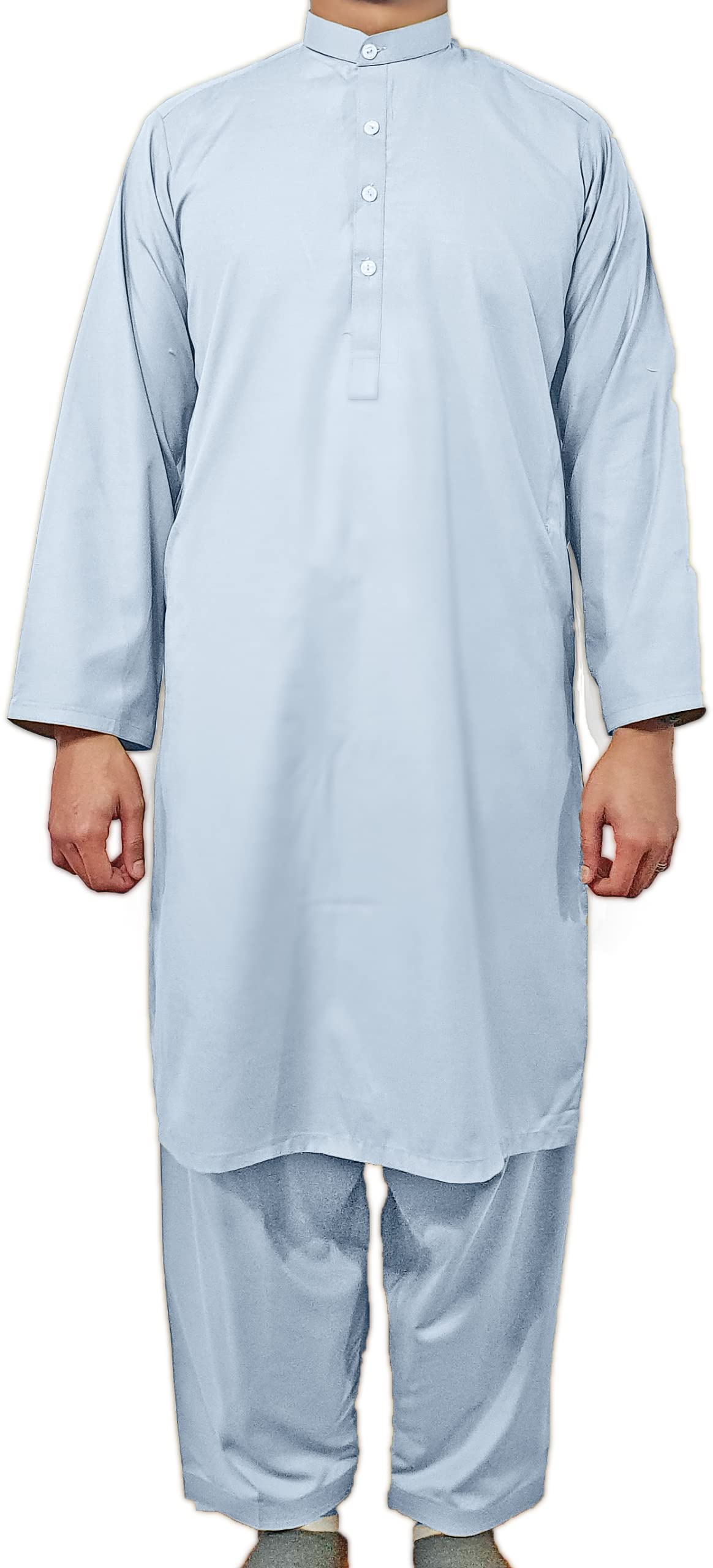 Abito Curdo Afghano In 2 Pezzi – Camicia E Pantaloni Salwar Kameez, 100% Cotone, Maniche Lunghe, Per Uomo, Ideale Per Cerimonie E Vita Quotidiana
