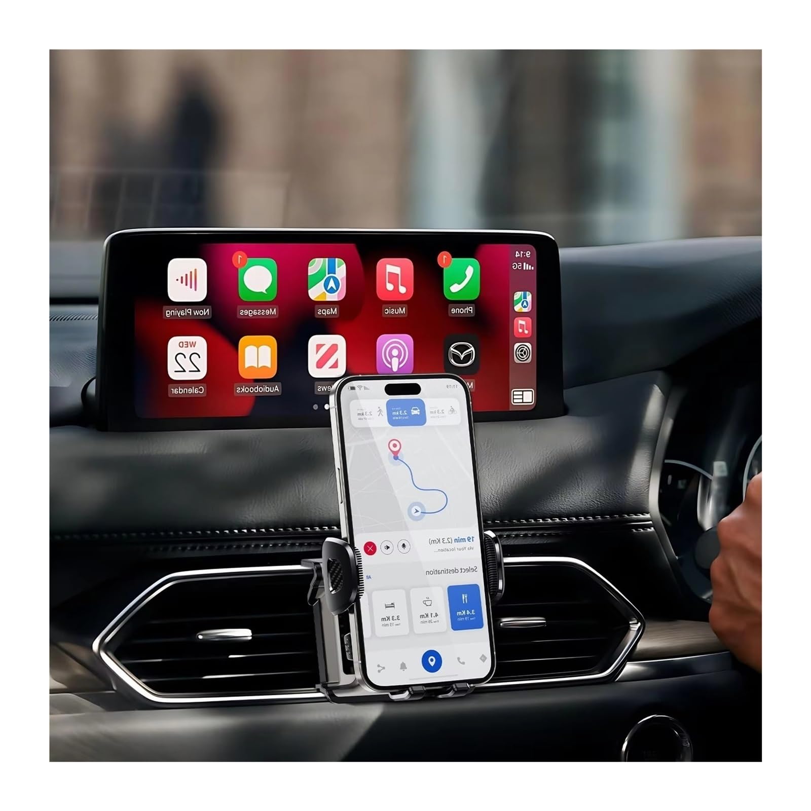 Per Huawei Supporto Universale Per Telefono Auto Hipacool, Girevole A 360° Supporto Per Bocchetta Dell'aria Porta Cellulare Auto(Phone Holder)