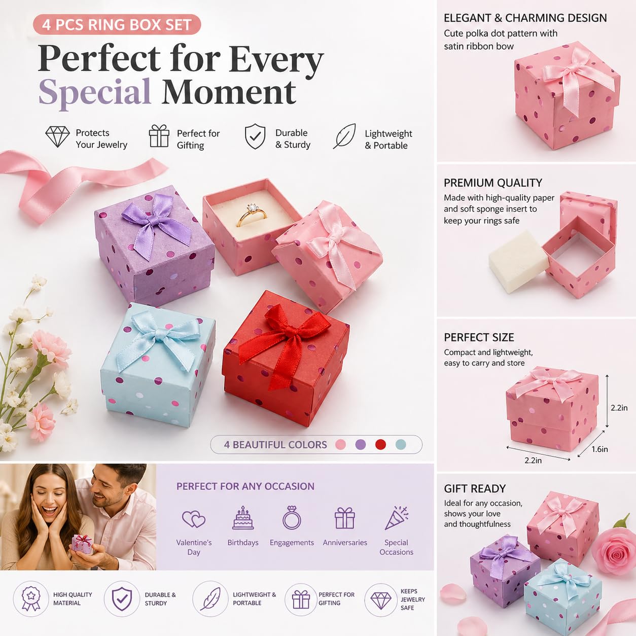 WARMINGO Gift Boxes: Multicolor Jewelry Packaging -2