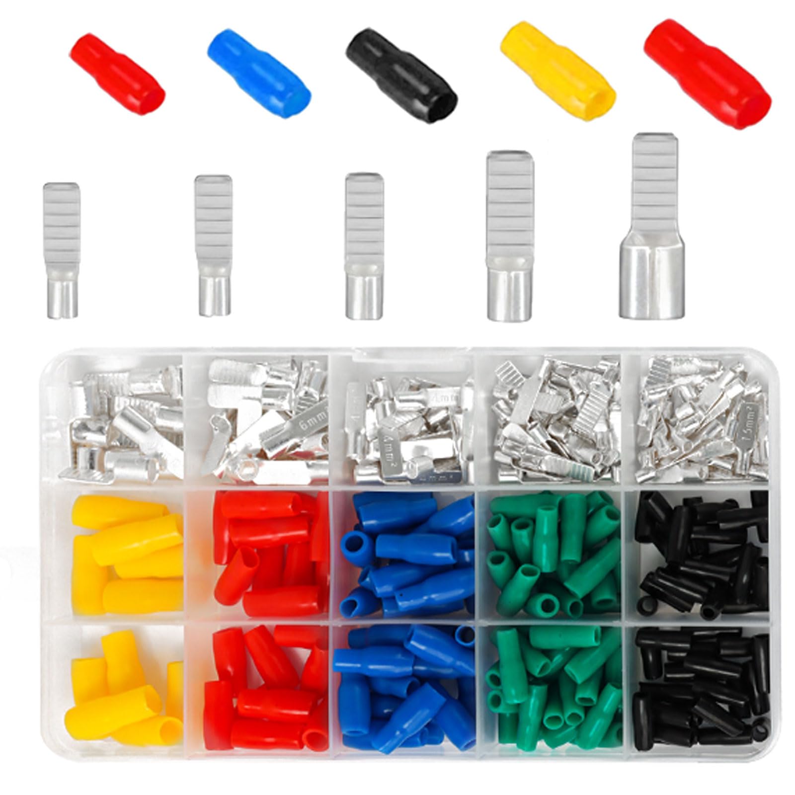 Yuaeb Biao Boutique Shop Uk C45 Circuit Breaker Terminals - Thickened Copper Pin Connectors - 10/16/25Mm² Pre-Insulated Wire Ears For Air Switch Wiring