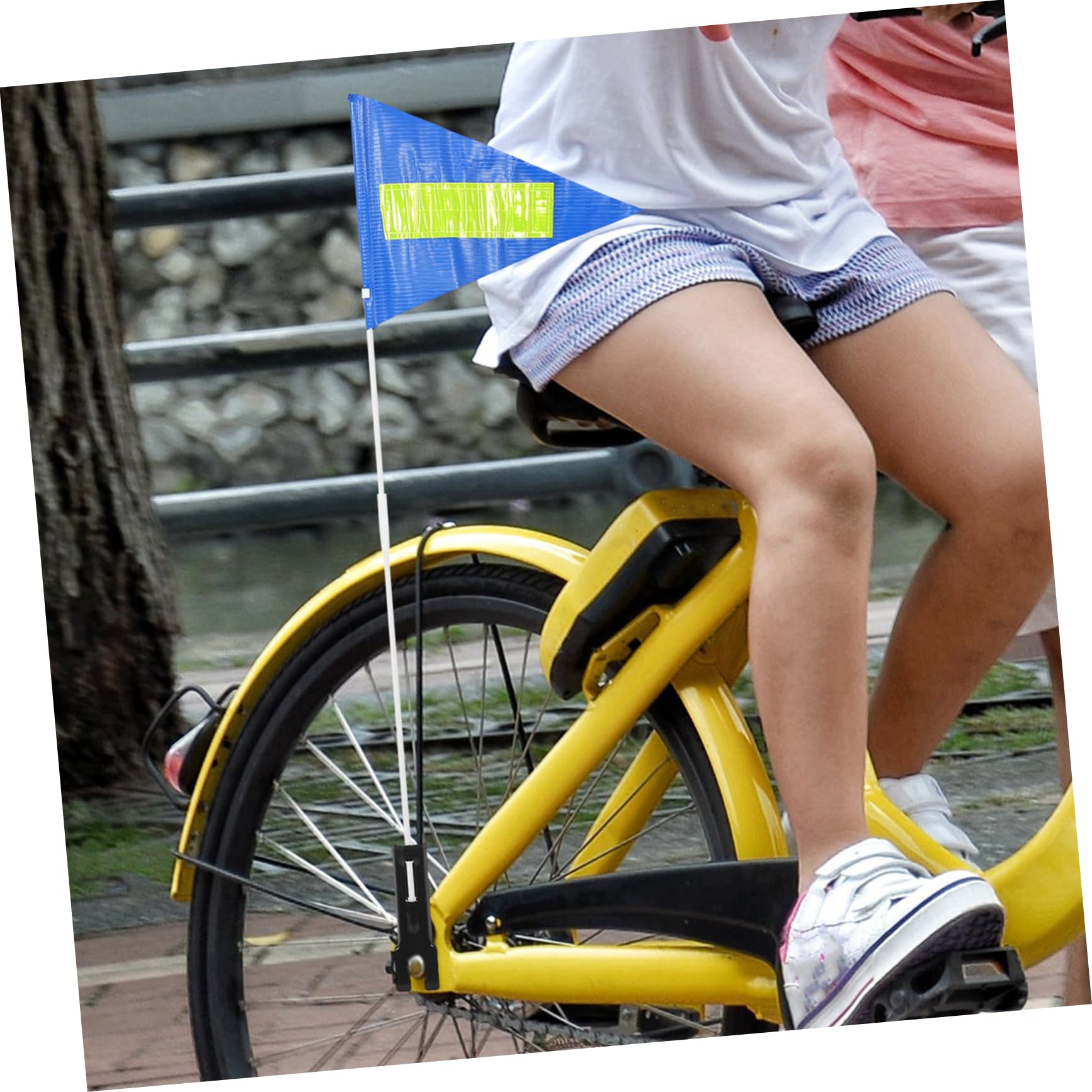 Toyvian 5 Juegos asta de bandera remolque de bicicleta bandera de seguridad ciclista de bicicleta al aire de ciclismo profesional plastico abs
