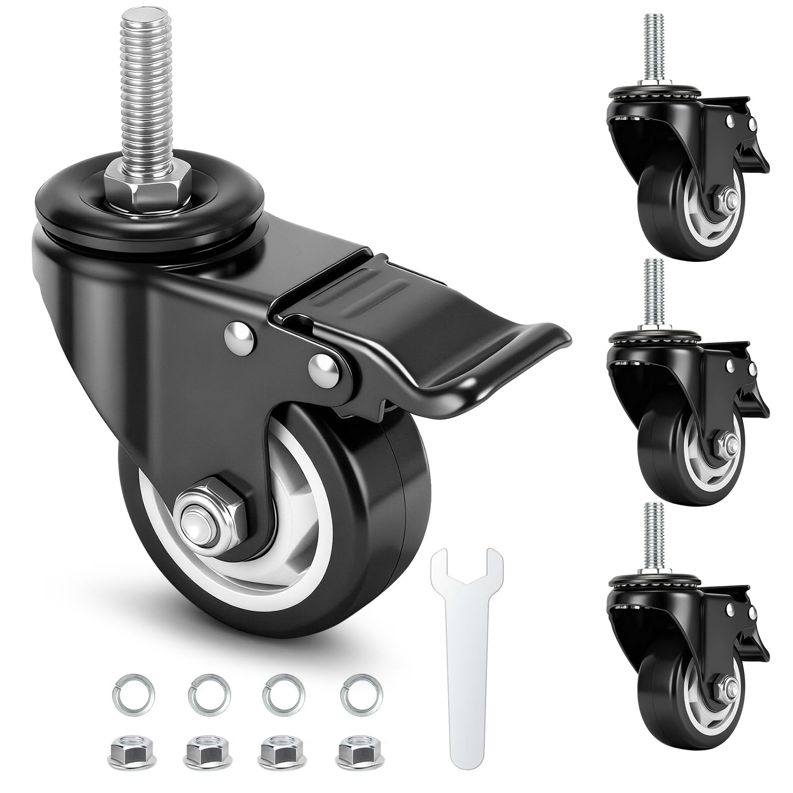 Heavy Duty Caster Wheels - Set of 4 -1