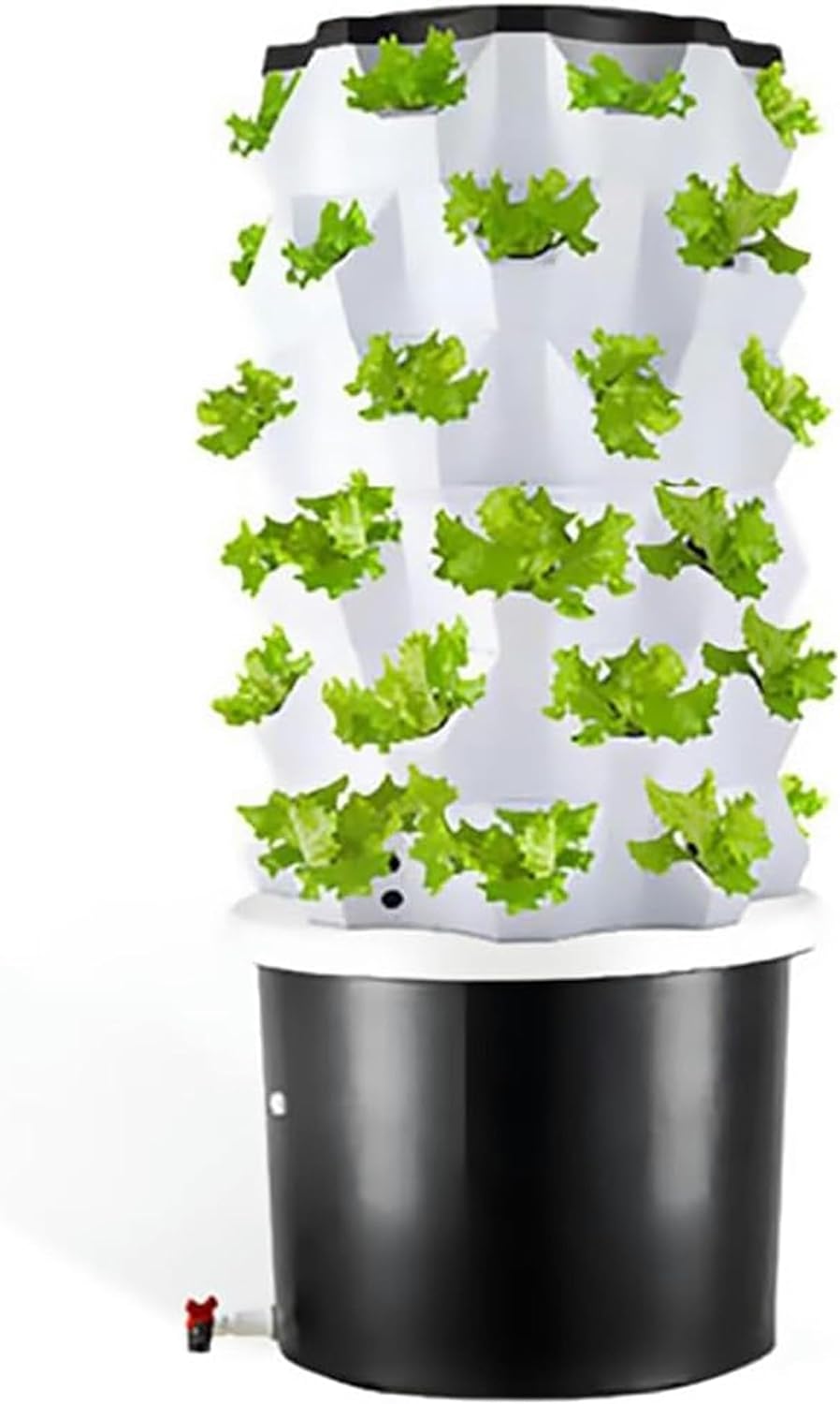 FLTRGO Tower Garden Hydroponics Growing System 6/8/10 Floor Vertical Hydroponics Tower with 100L Water Tank Aeroponics Growing Kit, Smart Garden Planter Herbs Germination Kit Hydrating