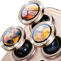 Vista 11 de Uyiton Protector de lente de cámara para iPhone 17 Pro Max/17 Pro/16 Pro Max/16 Pro/15 Pro Max/15 Pro/14 Pro Max/14 Pro - Cubierta de cámara