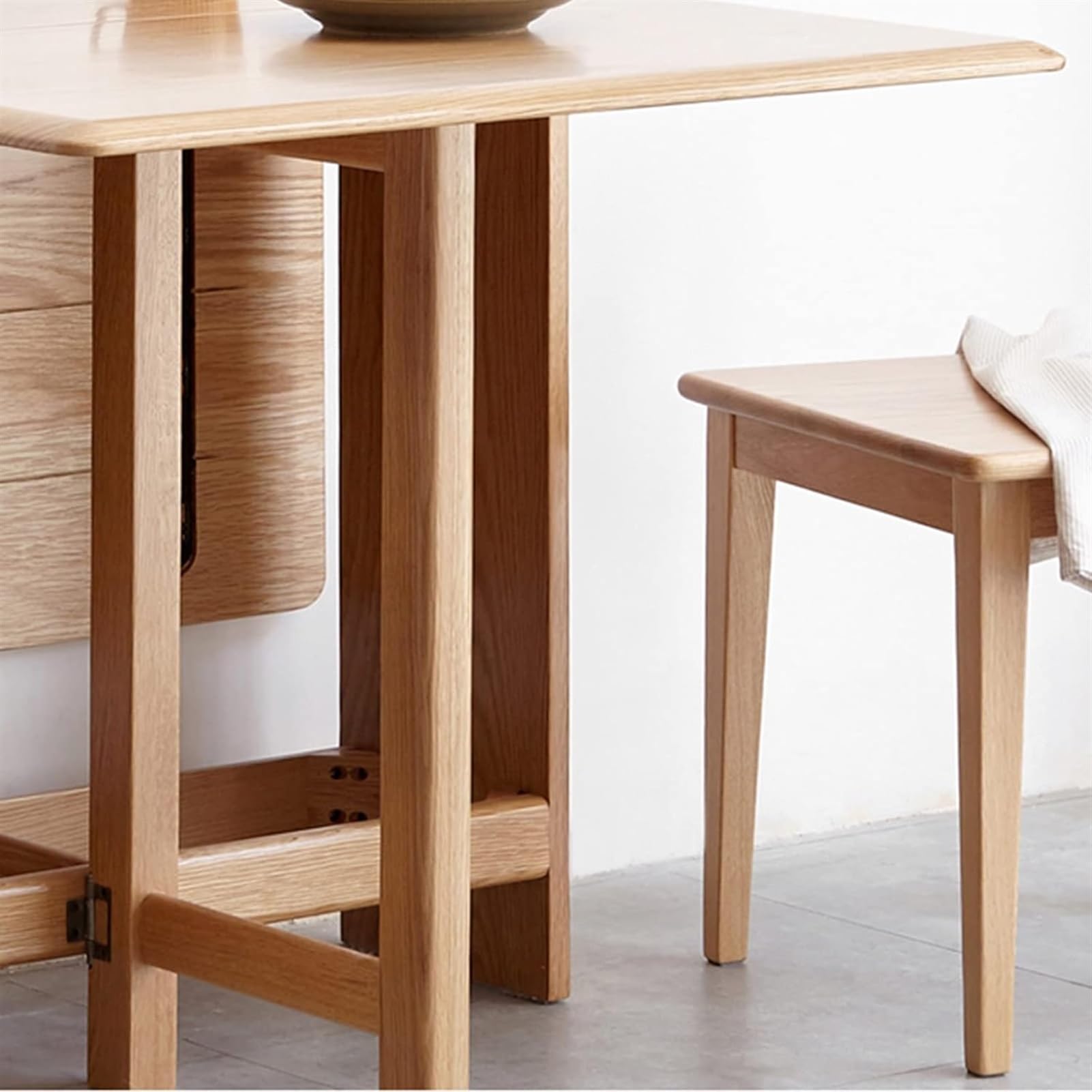 Amazon.co.jp: 省スペース折りたたみテーブル、オーク折りたたみ