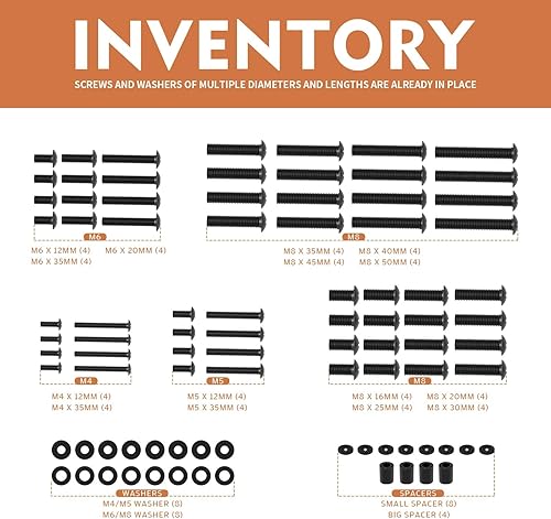 Miniatura 2 de Tornillos de montaje de TV universal Kit de instalación de TV incluye M4 M5 M6 M8, tornillos y espaciadores para Samsung, Vizio, LG, TCL, Sony,