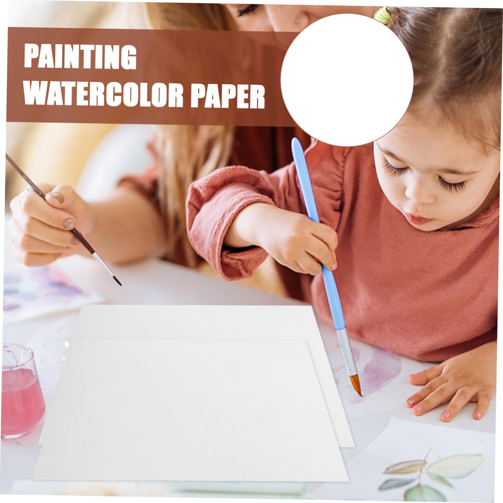 Aquarellblock für Anfänger und Hobbyisten 50 Blatt 160g 8k Kaltpresspapier | Weißes Papier, Geeignet für Nasse und Trockene Farben, Leicht zu Tragen und Flach Aufzuklappen