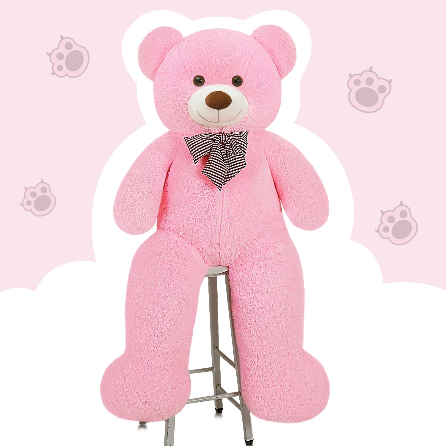 Groß Teddybär Kuschelbär XL riesen Teddy Bear Plüschbär Kuscheltier Big Teddybear (Rosa)