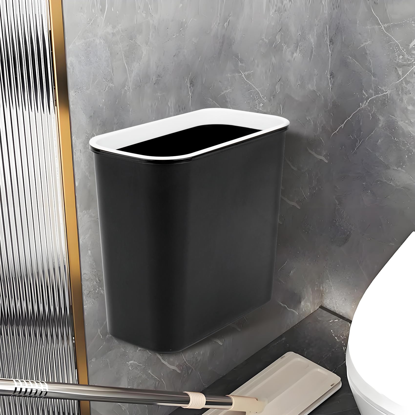 onlyfire Poubelle Suspendue Cuisine, 8L Poubelle Magnétique Murale Cuisine pour Gril à gaz BBQ, Portes D'armoires Placard, Salle de Bain, Noir