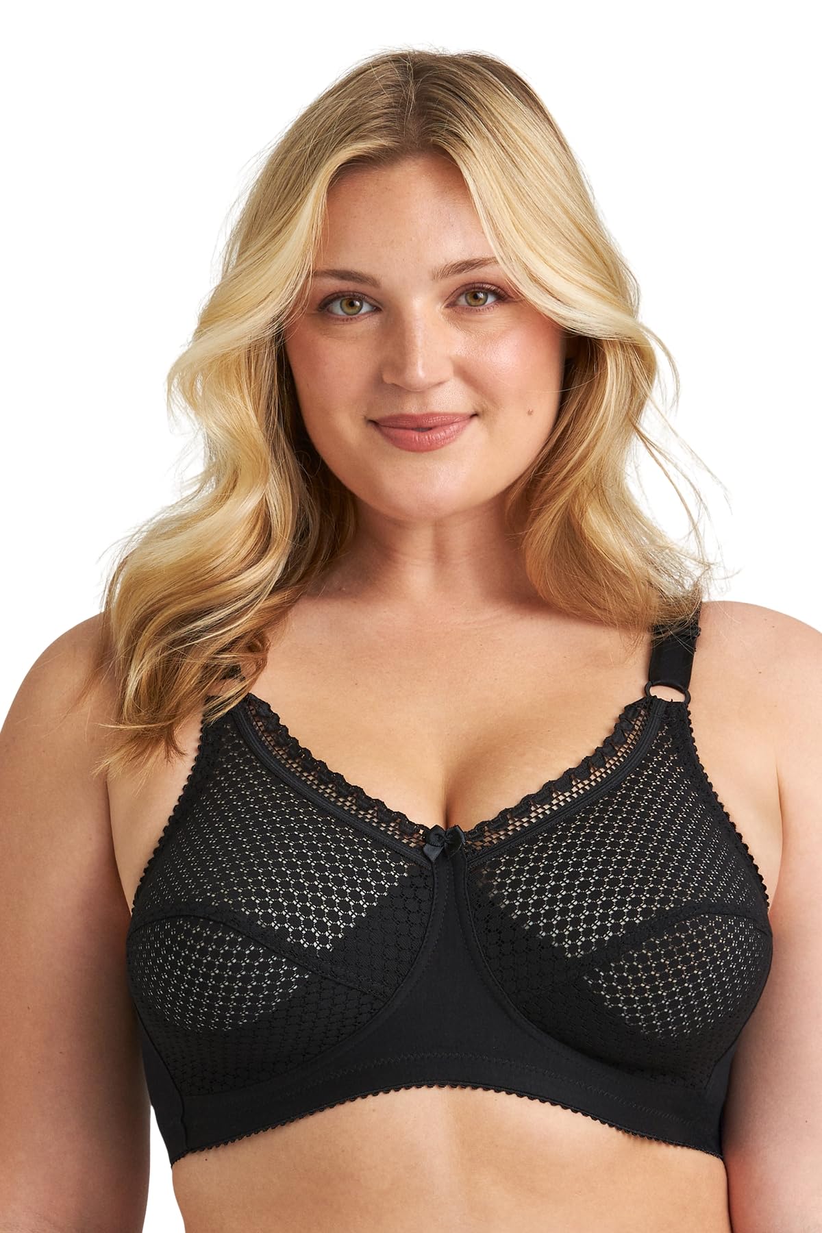 Miss Mary Of Sweden Women's Black Miss Mary Cotton Dots Bra 48G