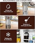 Set of 2 Cold Brew Coffee Makers 64oz with Stainless Steel Filter, Iced Coffee Maker with Leakproof Lid & Handle, Mason Jar Pitchers for Cold Brew