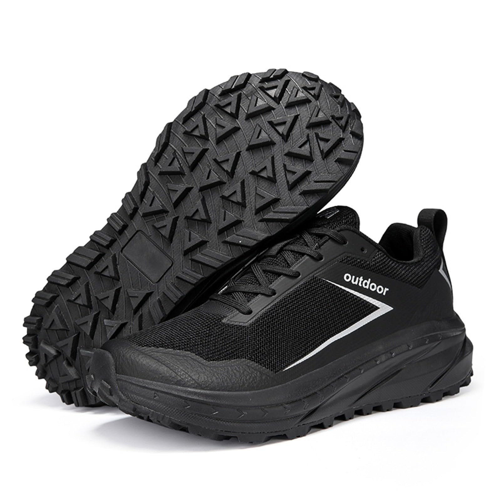 Zapatillas de correr para hombre, zapatillas de deporte anchas, ligeras, transpirables, cómodas, antideslizantes, para senderismo, deportes al aire libre y fitness