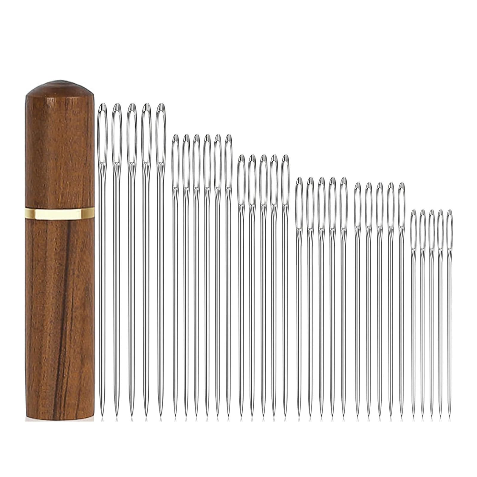 Xjdzineq 30 Pcs Multifunctional Stitching Needle Sewing Large Eye Embroidery Easy to Thread for Craft Project