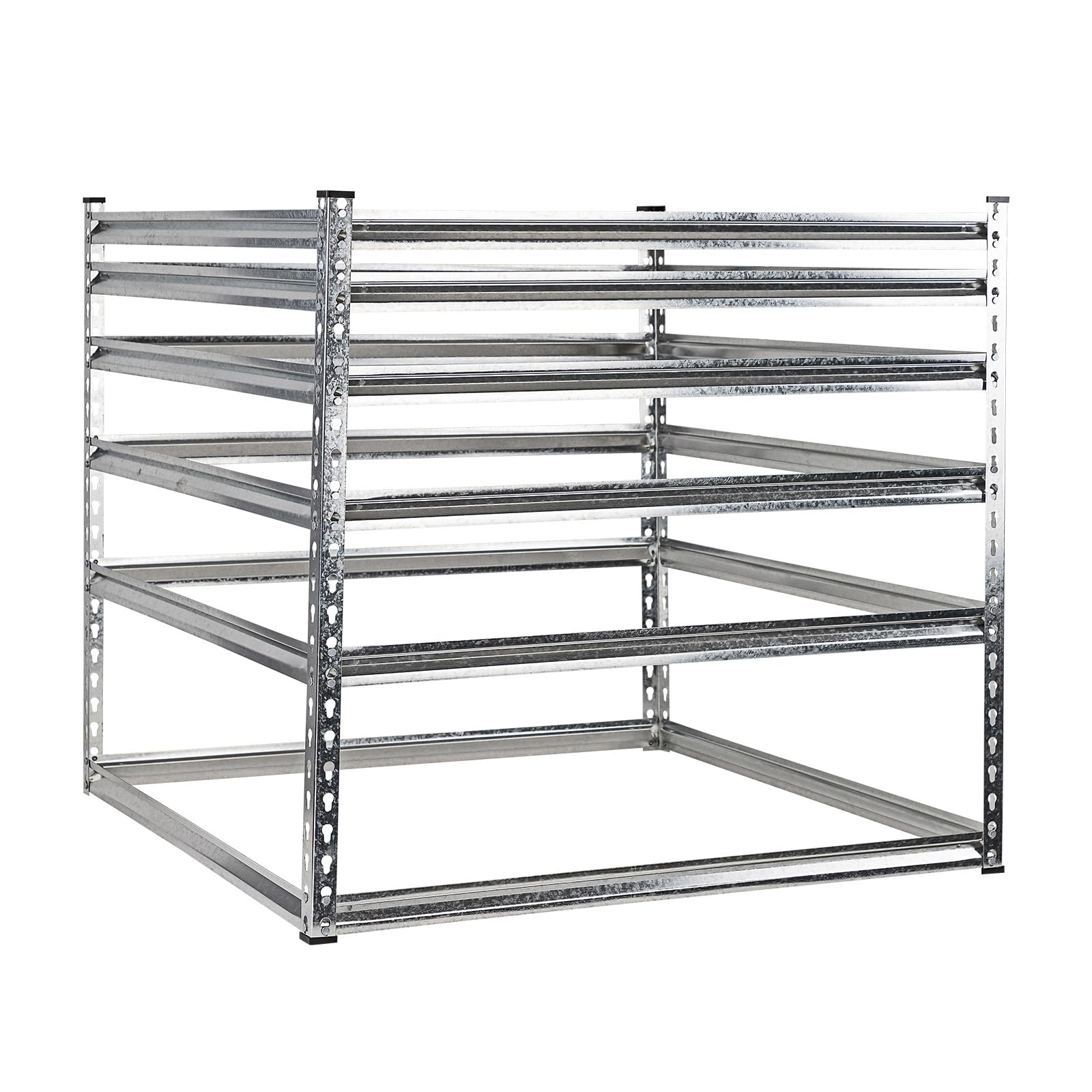 Metalowy kompostownik 100 x 100 x 92 cm ocynkowany metalowy kompostownik ogrodowy kompostownik całoroczny