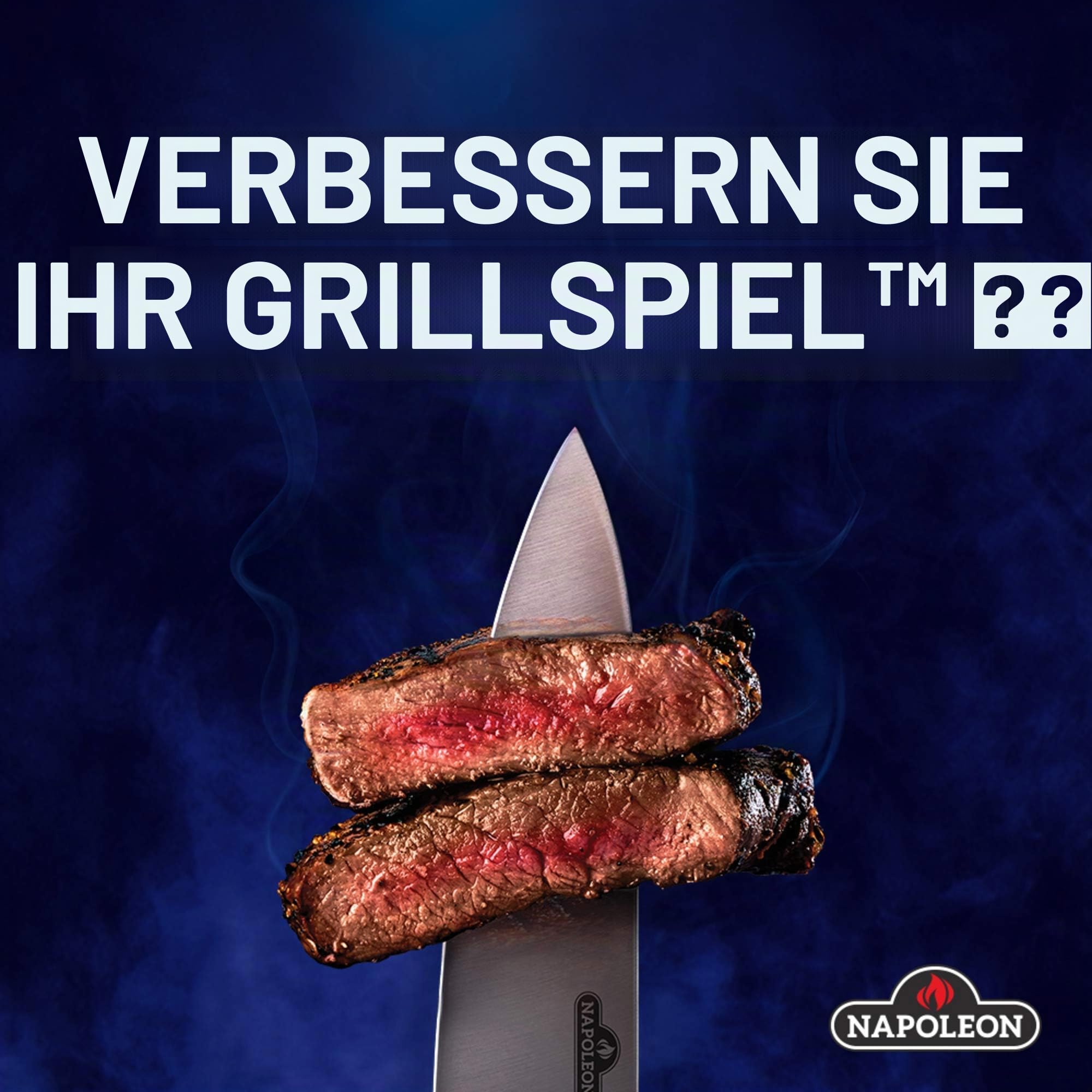 Napoleon Accessory 70036 - Executive 3-teiliges Werkzeugset - Premium BBQ Grill Toolset, Edelstahlguss, ergonomische Griffe, hitzefester Gummigriff, inkl. Zange, Multifunktionsspachtel, Backpinsel