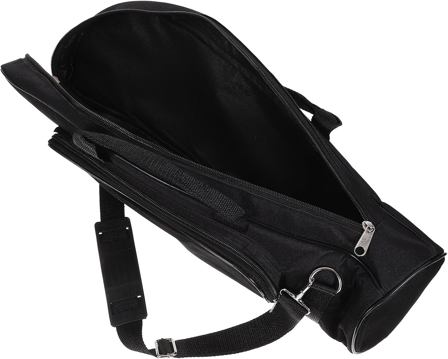 Portable Compact Dark Trumpet Carrying Bag with Shoulder Strap Oxford Cloth Wear-resistant Trumpet Storage Case for Gig and Performance