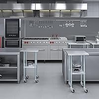 Vista 367 de Mesa de trabajo de acero inoxidable, mesa de metal