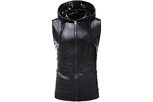 Cyberpunk Metallic Hooded Cyber Vest
