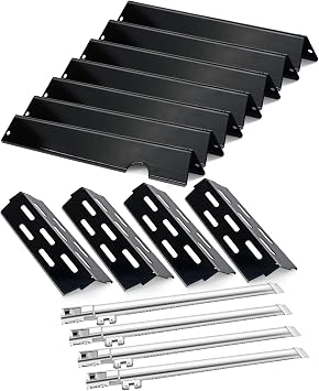 Flavorizer Bars and Heat Deflector 67490 Burner Tube Kit for Weber Genesis II S-435 E-410 Se-410 Grill,Replacement for Weber Genesis II Grill Parts