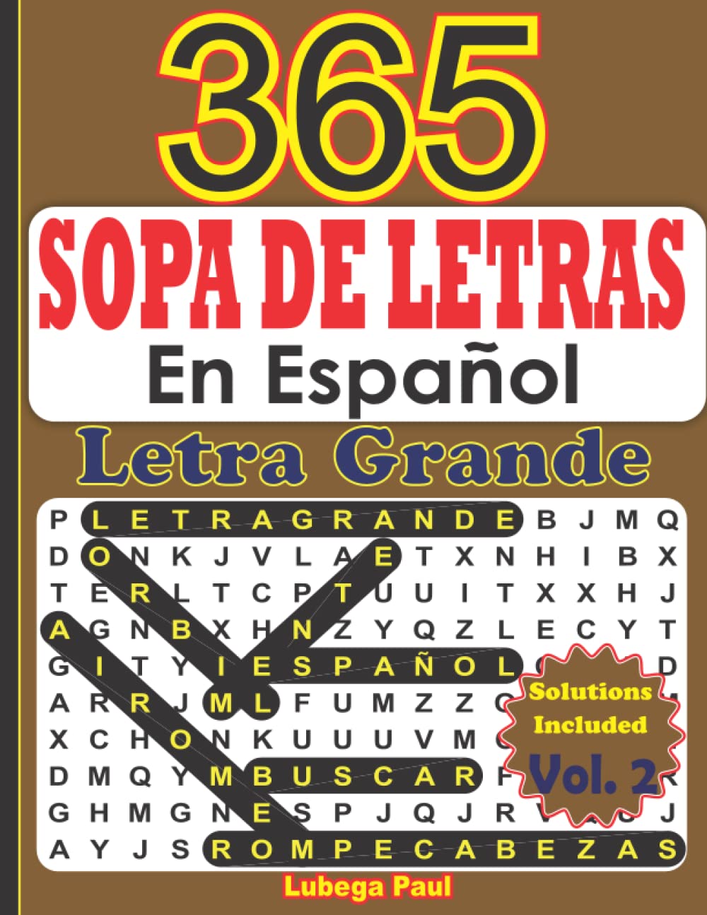 Buy SOPA DE LETRAS EN ESPAÑOL LETRA GRANDE VOLUMEN 2 Ejercita tu