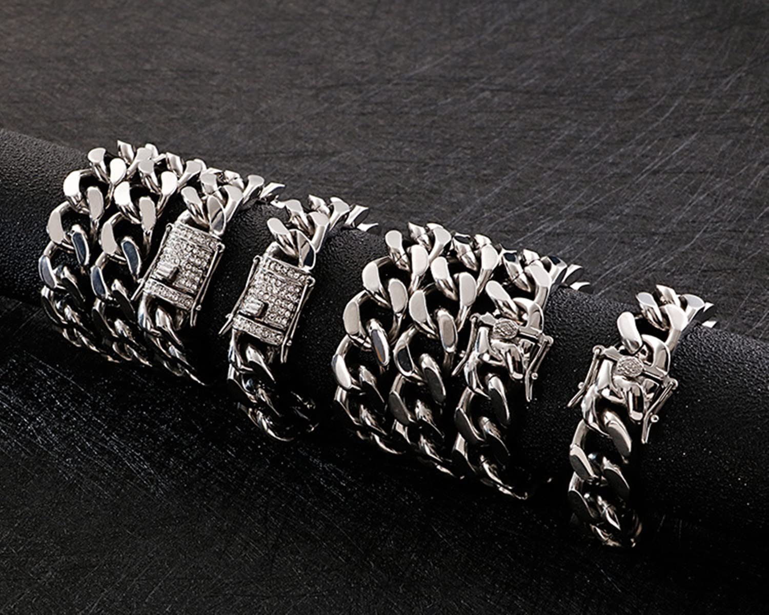 14mm Collana Catena Uomo Acciaio Catenina per Collana Donna Uomo Catena Barbazzale Spessa 71CM Argento