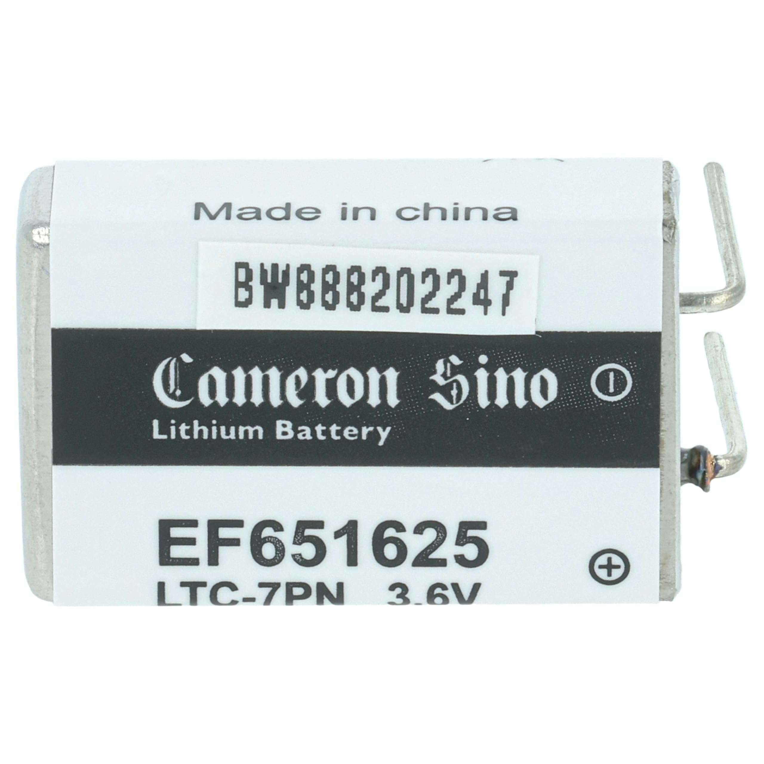 vhbw 5X Baterías EF651625 no Recargables Especiales - Baterías primarias con Clavijas para soldar (750 mAh, 3,6 V, Li-SOCl2)